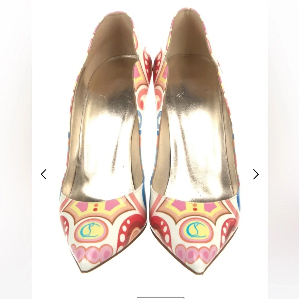 Christian Louboutin Multicolor Patterned Heels - Picture 2 of 4